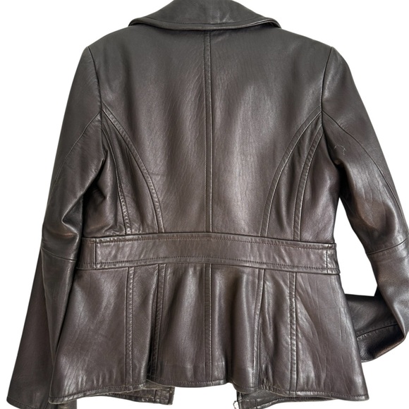 Jones New York Dark Soft Leather Jacket M - Picture 3 of 10